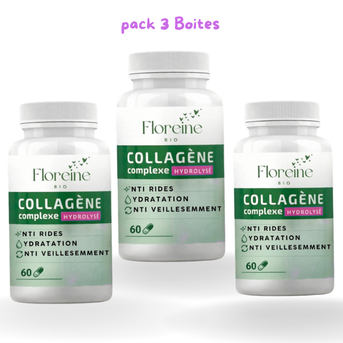 Pack 3 Boites Collagène marin hydrolysé + VIT C et ZINC (180 caps)